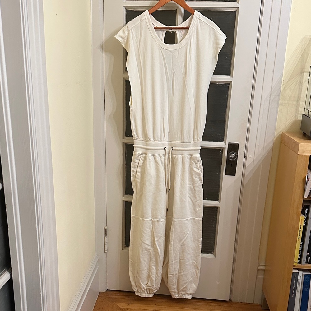 Free People Movement Baggy White Jumpsuit